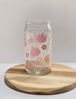 Load image into Gallery viewer, Pink Pumpkin Glass Drinking Cup
