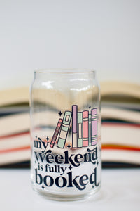 Fully Booked Glass Drinking Cup