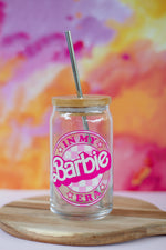 Load image into Gallery viewer, Barbie Water Bottle &amp; Glass Drinking Cup
