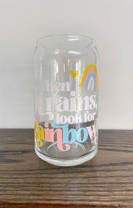 Look for Rainbows Glass Drinking Cup
