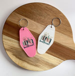 Load image into Gallery viewer, Floral Booktrovert Hotel Keychain
