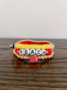 Teacher Bracelet Stack